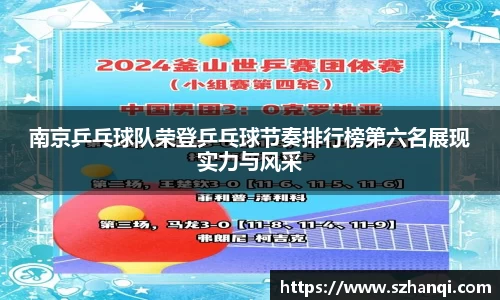 南京乒乓球队荣登乒乓球节奏排行榜第六名展现实力与风采